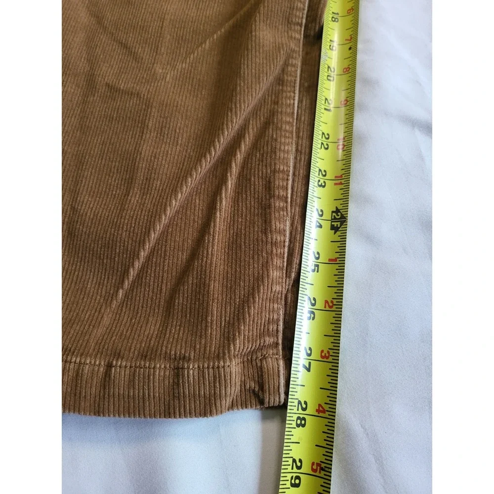 IZOD Mens Straight Corduroy Pants Bundle 2 Pairs Brown Tan 38x30 Stretch Cotton